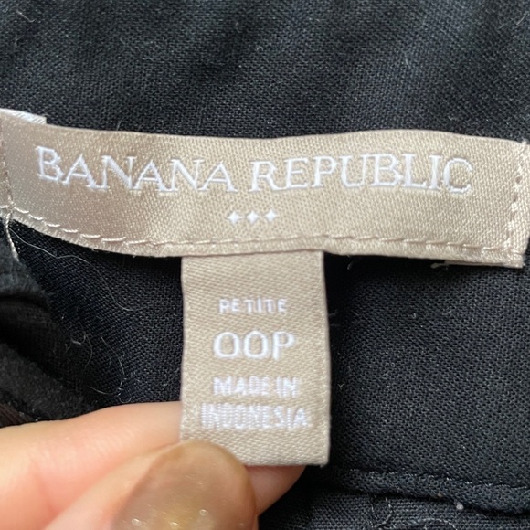 BANANA Republic Pencil Skirt Size 00 Petite Black Suit - Picture 5 of 7